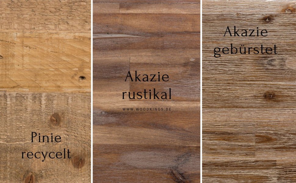 Nachttisch Albury Akazie gebürstet Holz - Akazie 40x31x35