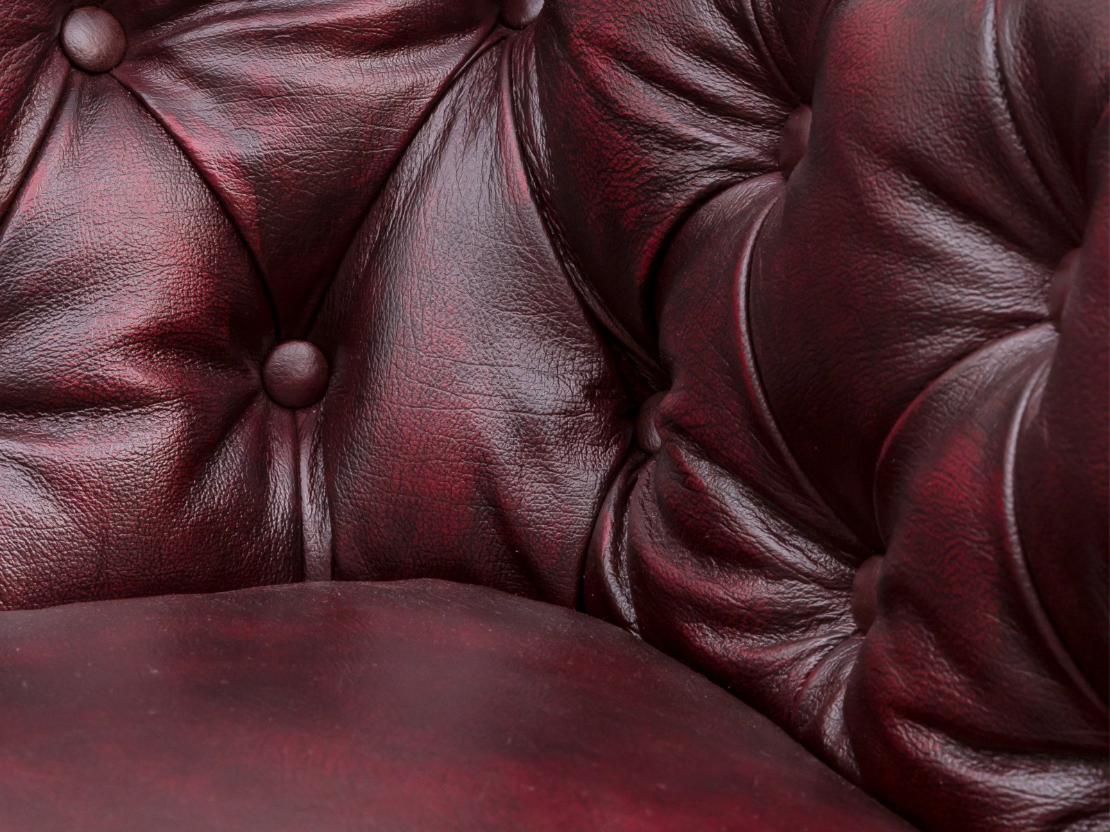 Ecksofa Chesterfield Echtleder II rot Echtleder 294x74x263 Detailbild 2
