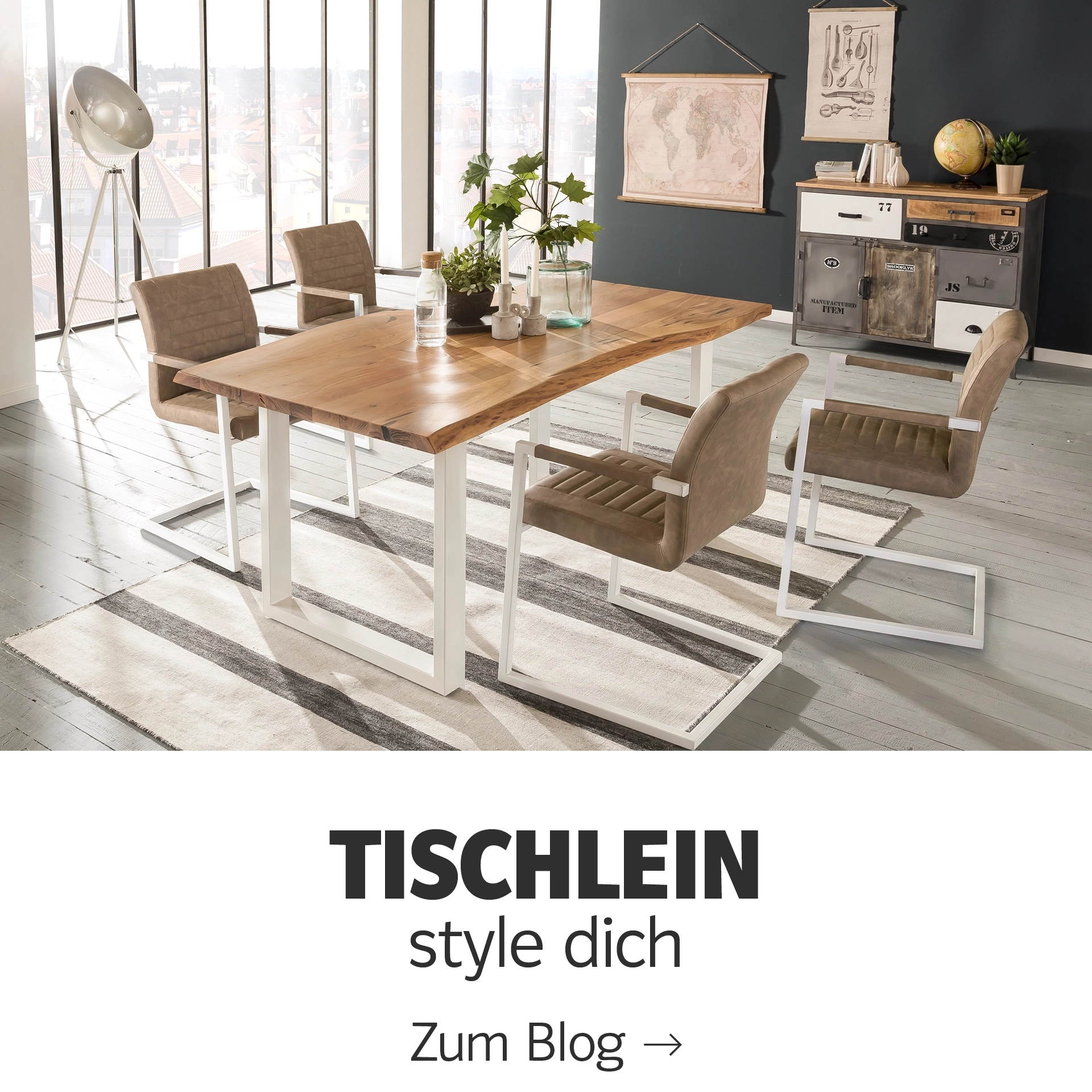 Kleines Holztischlein aus Eiche, runde Tischplatte und schlanke Beine – skandinavischer, warm-natürlicher Stil