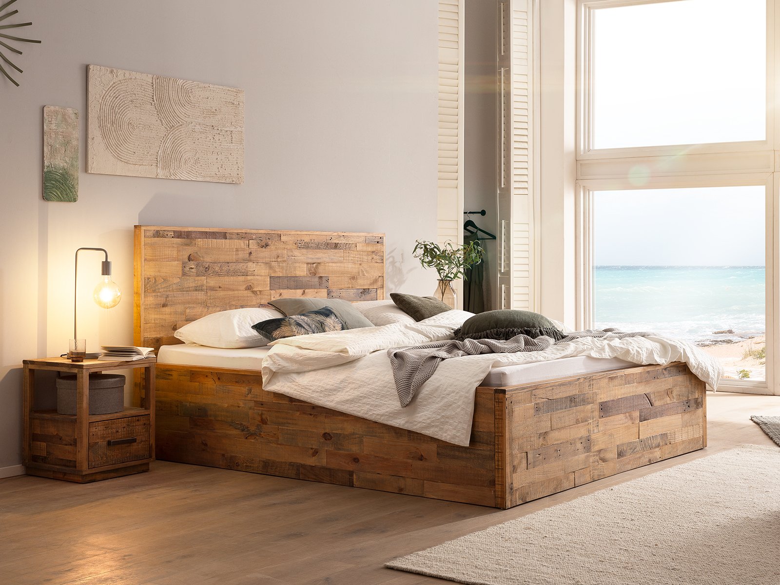 Nachttisch Mayari Holz - Pinie 40x50x40