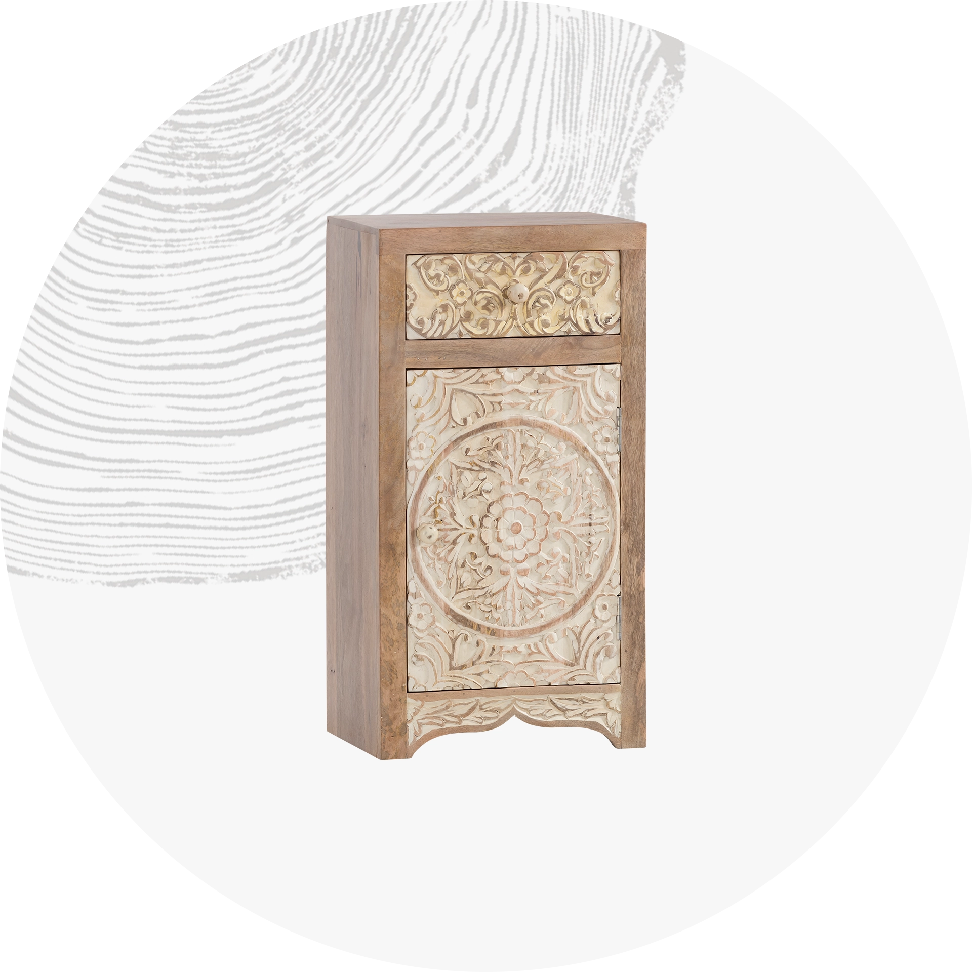 Moderne Küchen-Unterschränke mit Fronten und Schubladen in neutraler, minimalistischer Optik