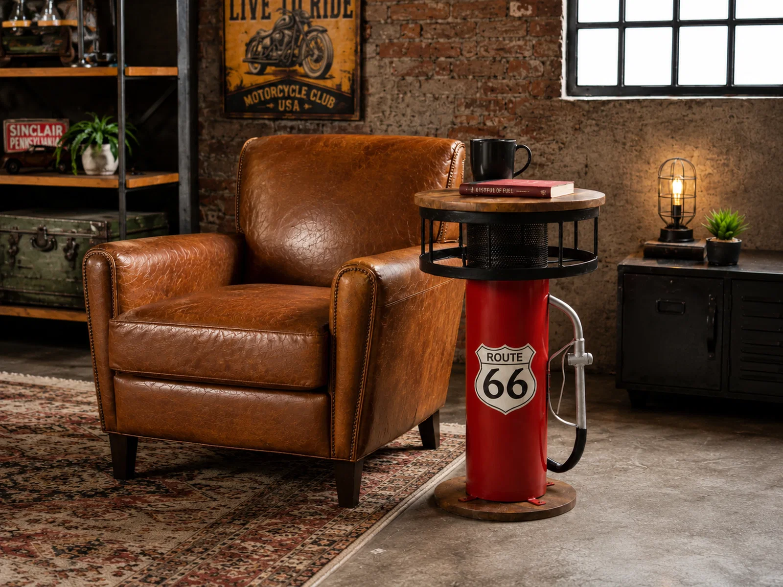 Beistelltisch Route 66 Metall & Holz