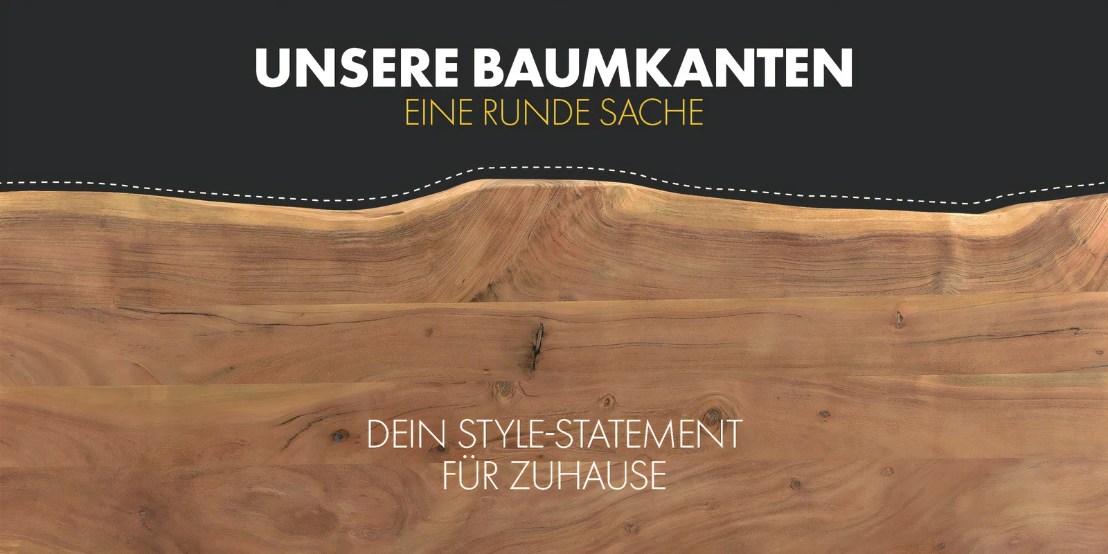 Massiver Eichen-Esstisch mit sichtbarer Holzmaserung und schwarzen Metallbeinen in warmem, minimalistischem Wohnambiente