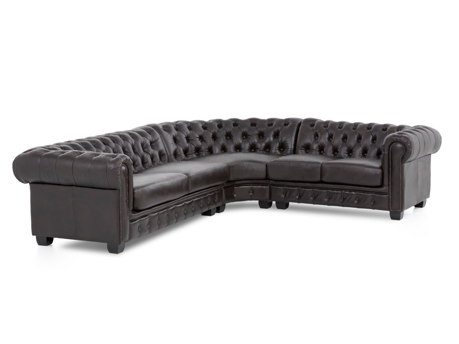 Ecksofa Chesterfield Echtleder II