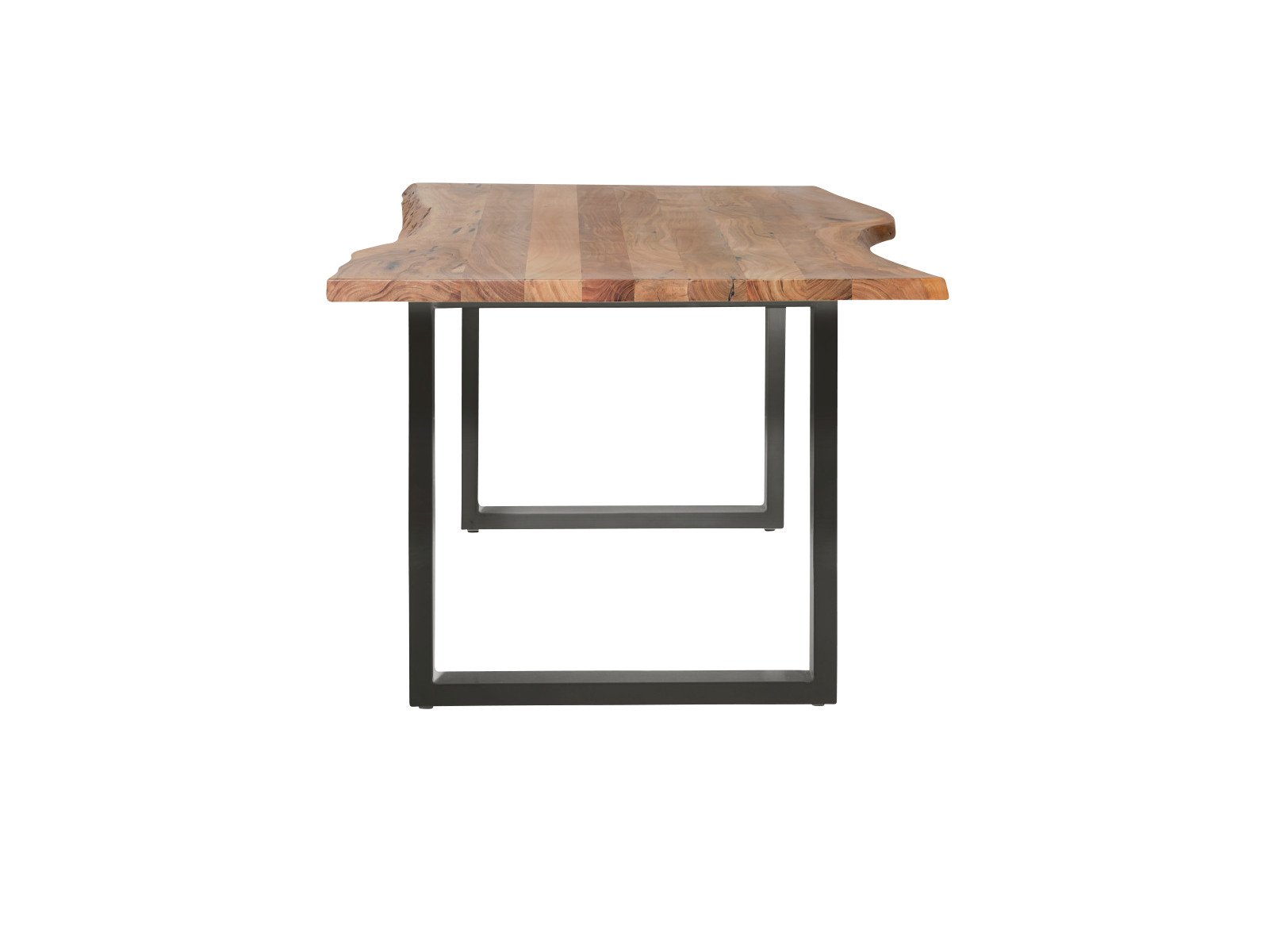 Esstisch Bullwer Akazie schwarz 200x100 cm Holz - Akazie 200x75x100 Seitenansicht
