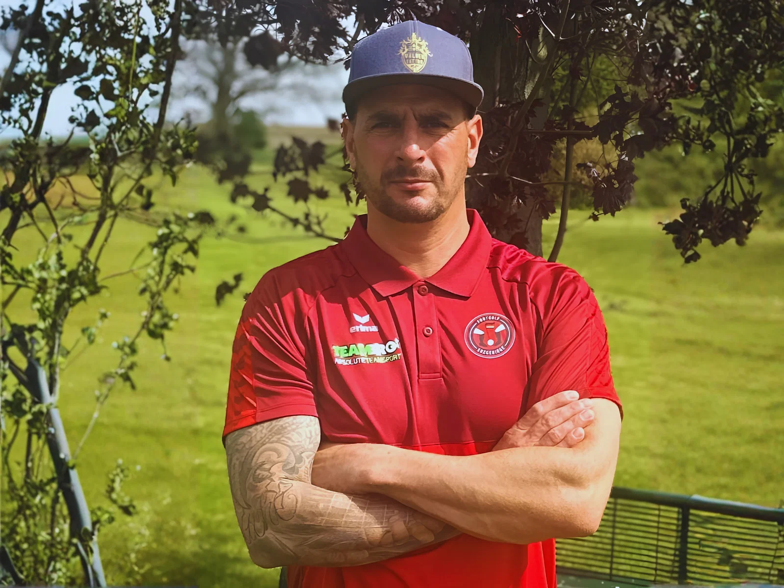 Silvio Müller im roten Deutschland-Trikot bei der Footgolf-WM 2026 in Acapulco
