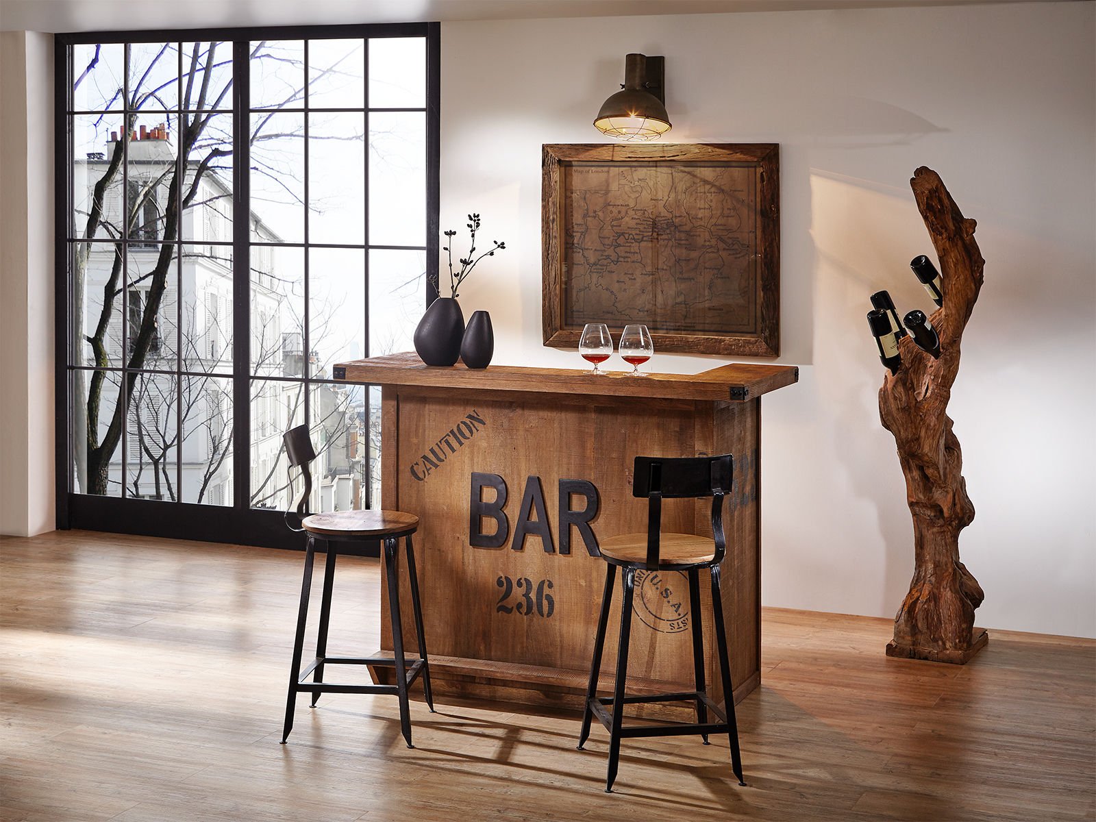 Bar Sheffield Holz - Mango 145x115x68 Ambiente