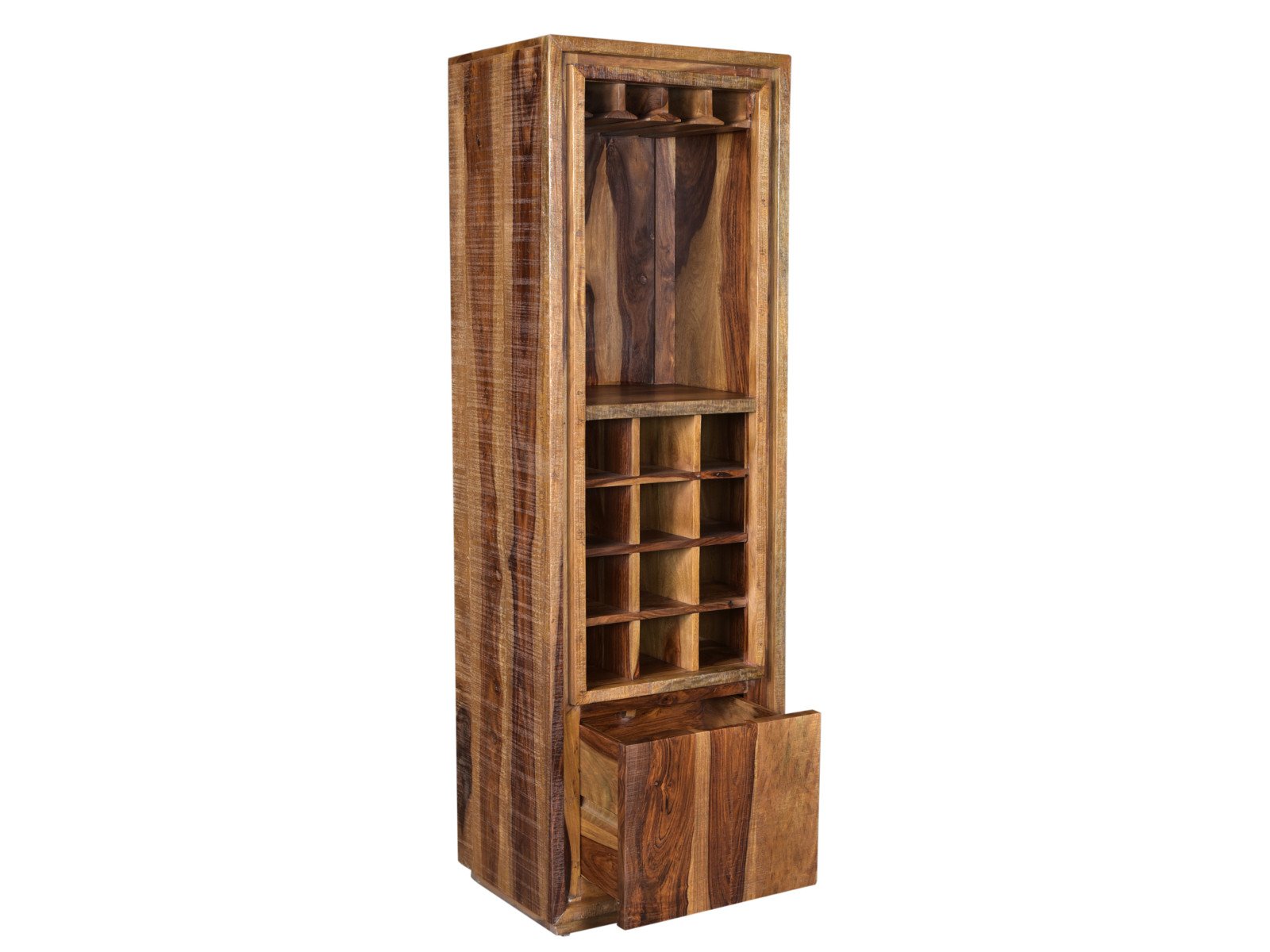 Weinschrank Blackdale Palisander Holz - Palisander 50x160x40