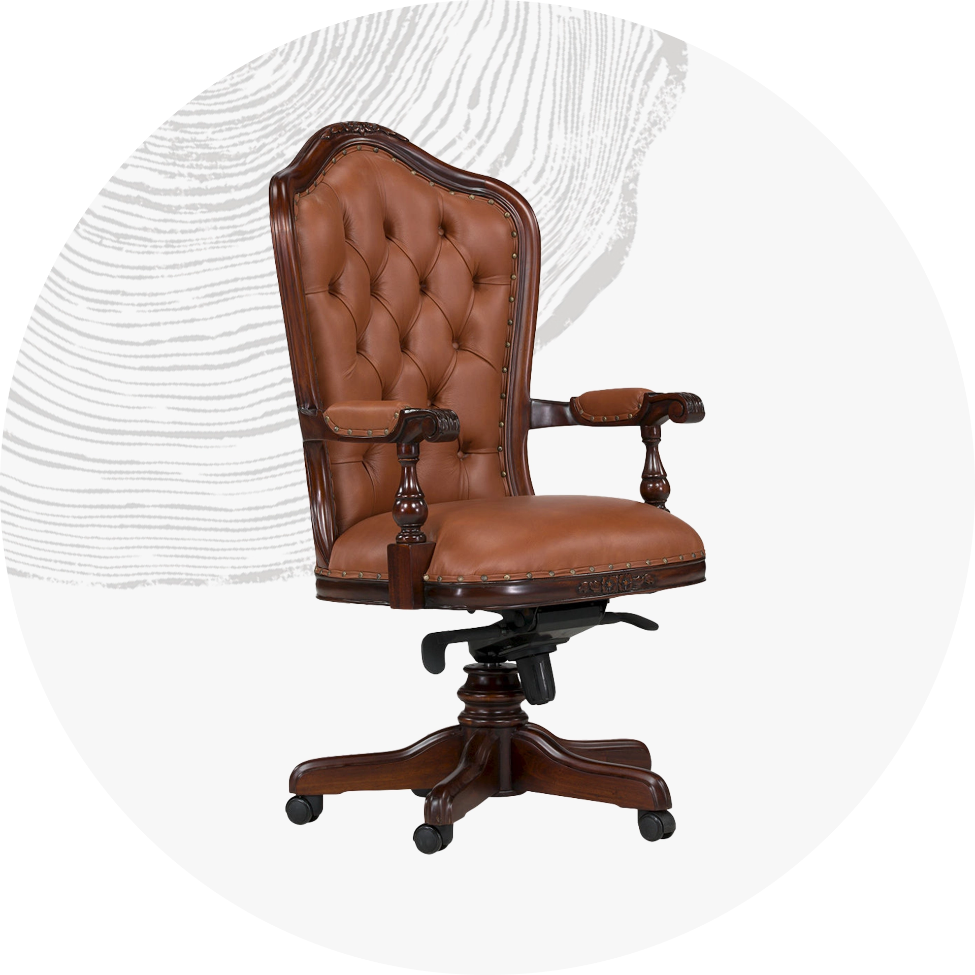 Ergonomische Bürostühle in modernem Design mit gepolstertem Sitz, Armlehnen und Rollen – ideal für Büro & Homeoffice