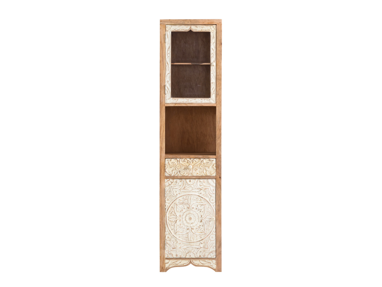 Hochschrank Delhi Holz - Mango 45x185x35