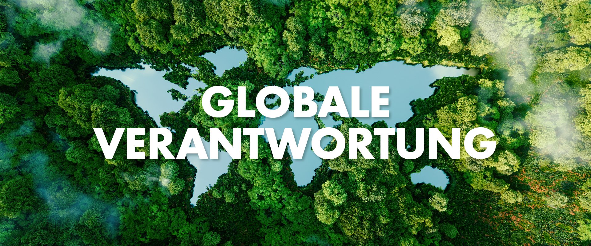 Nachhaltigkeit-Banner: grüner Globus mit Blatt-Icon und Umwelt‑Siegeln, nachhaltige Holzprodukte vorgestellt