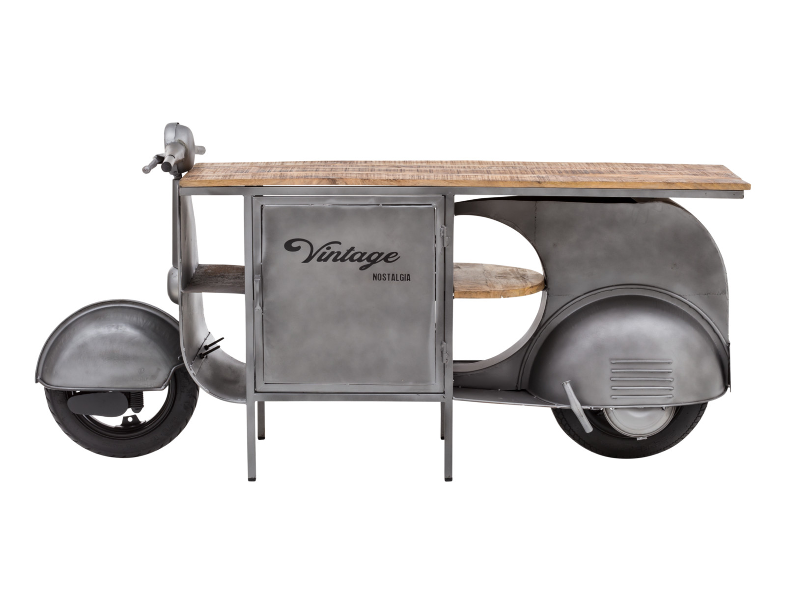 Waschtisch Scooter Metall - Holz Mango 177x89x44 Frontansicht