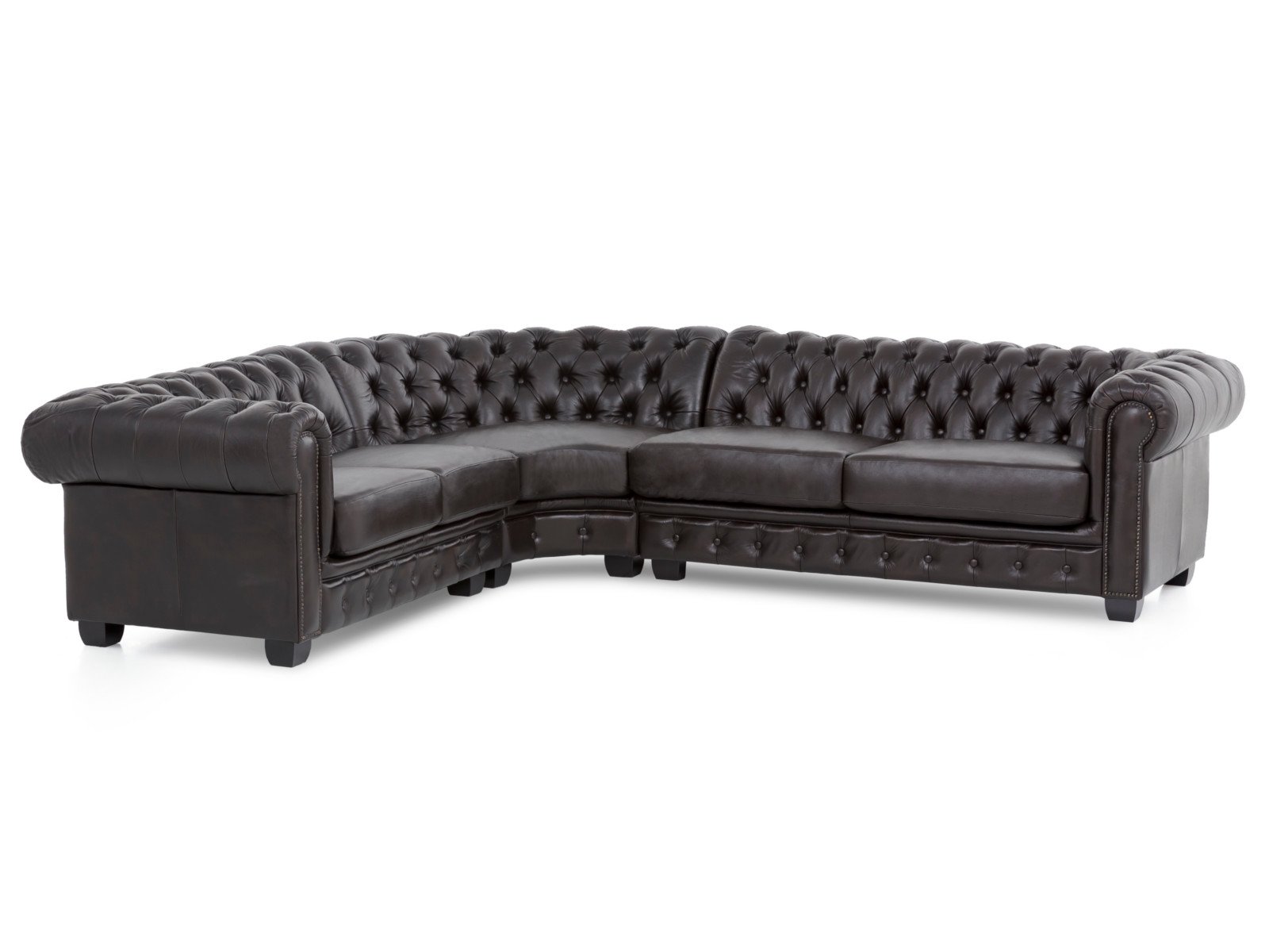 Ecksofa Chesterfield Echtleder I