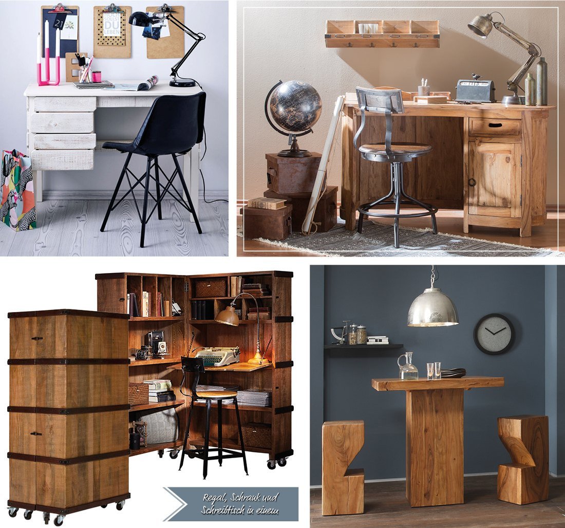 Platzsparend eingerichtetes kleines Wohnzimmer im skandinavischen Stil mit hellem Sofa, Beistelltisch, Wandregal und Zimmerpflanze — gemütliche, helle Farbgebung