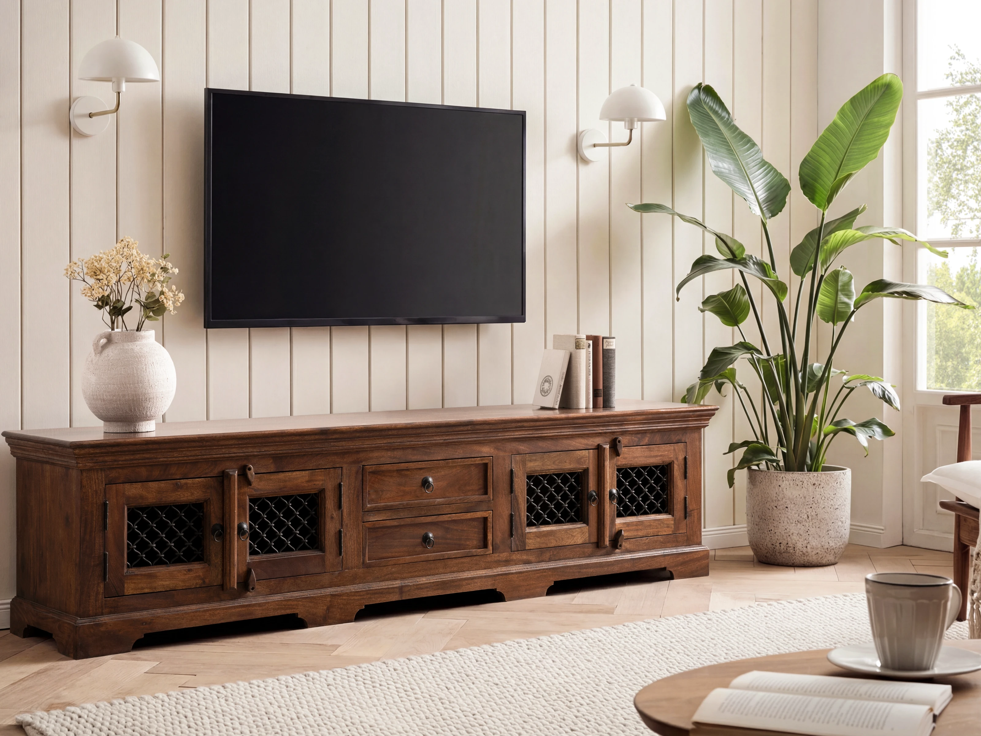 TV-Bank Merlow Akazie 200cm