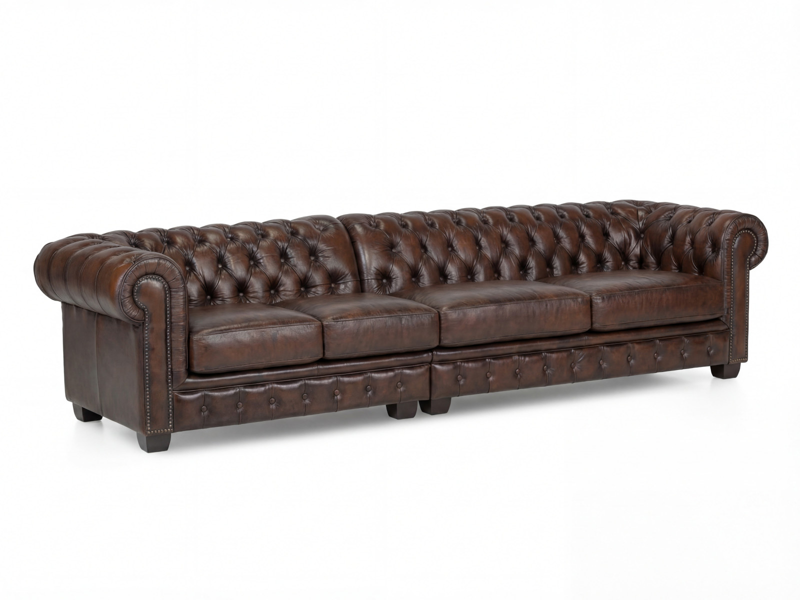 Sofa Chesterfield 5-Sitzer Echtleder