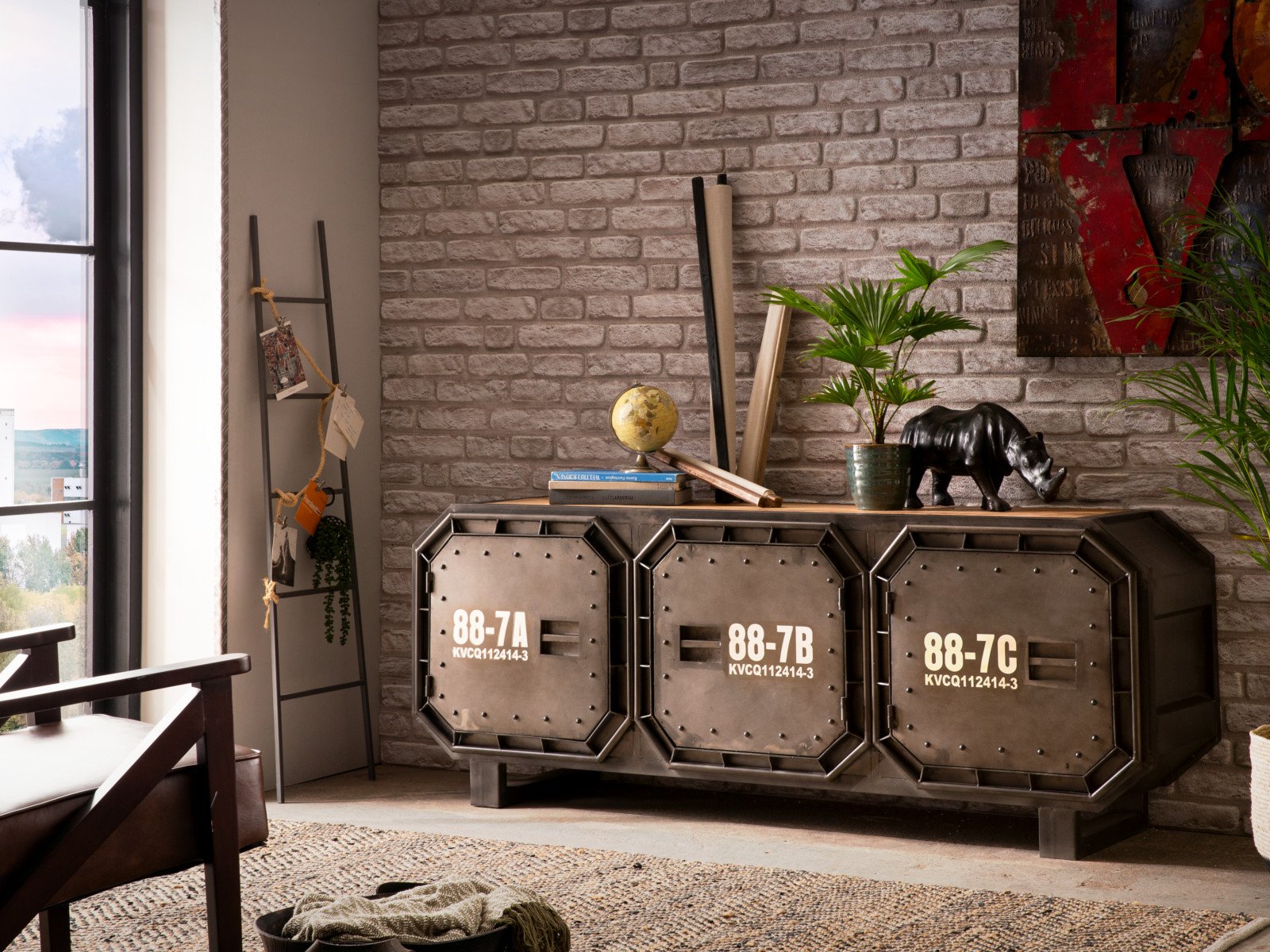 Barkley Sideboard - Metall & Rustikal-Look