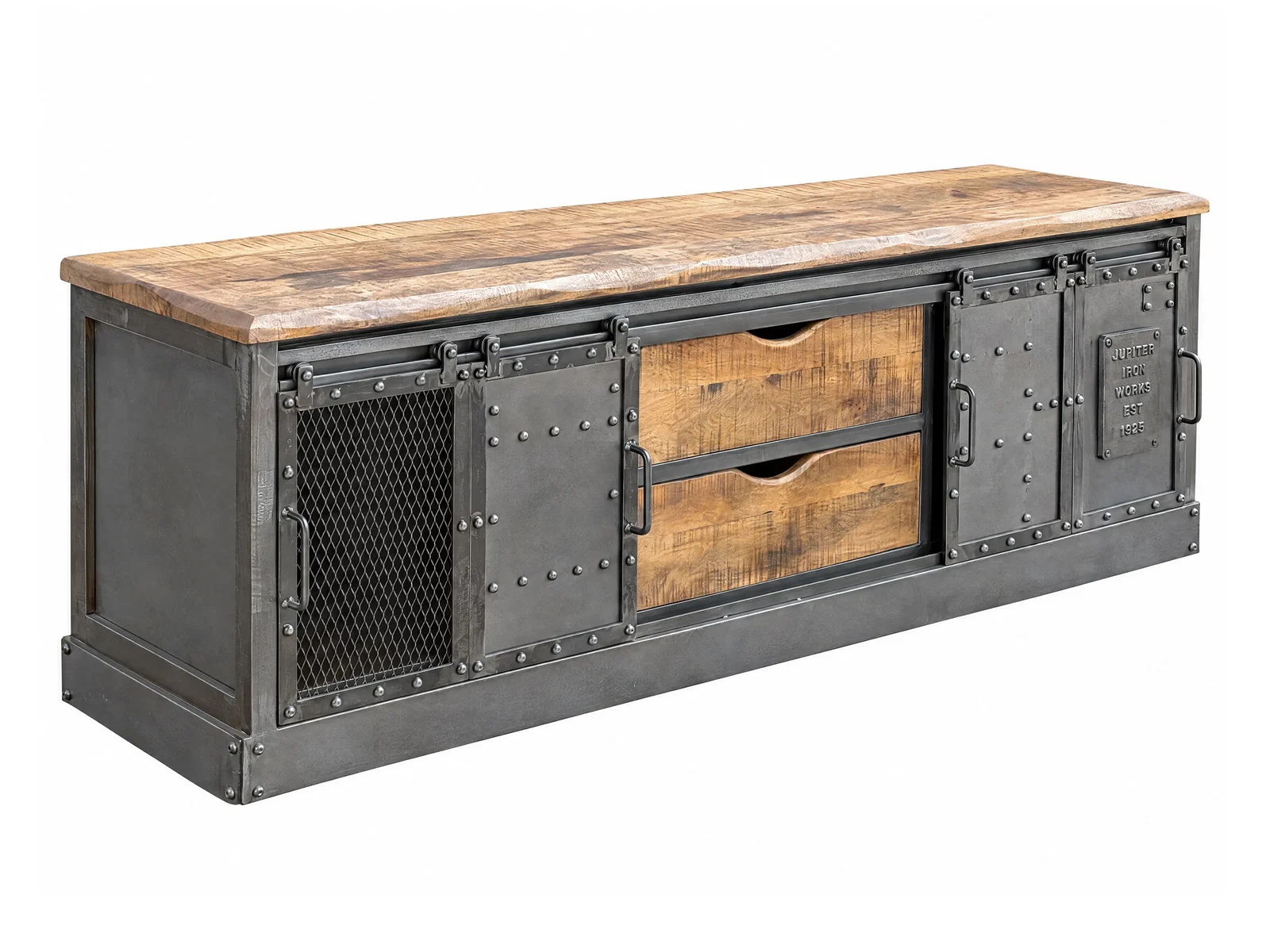 TV-Bank Ripon Metall/Mango