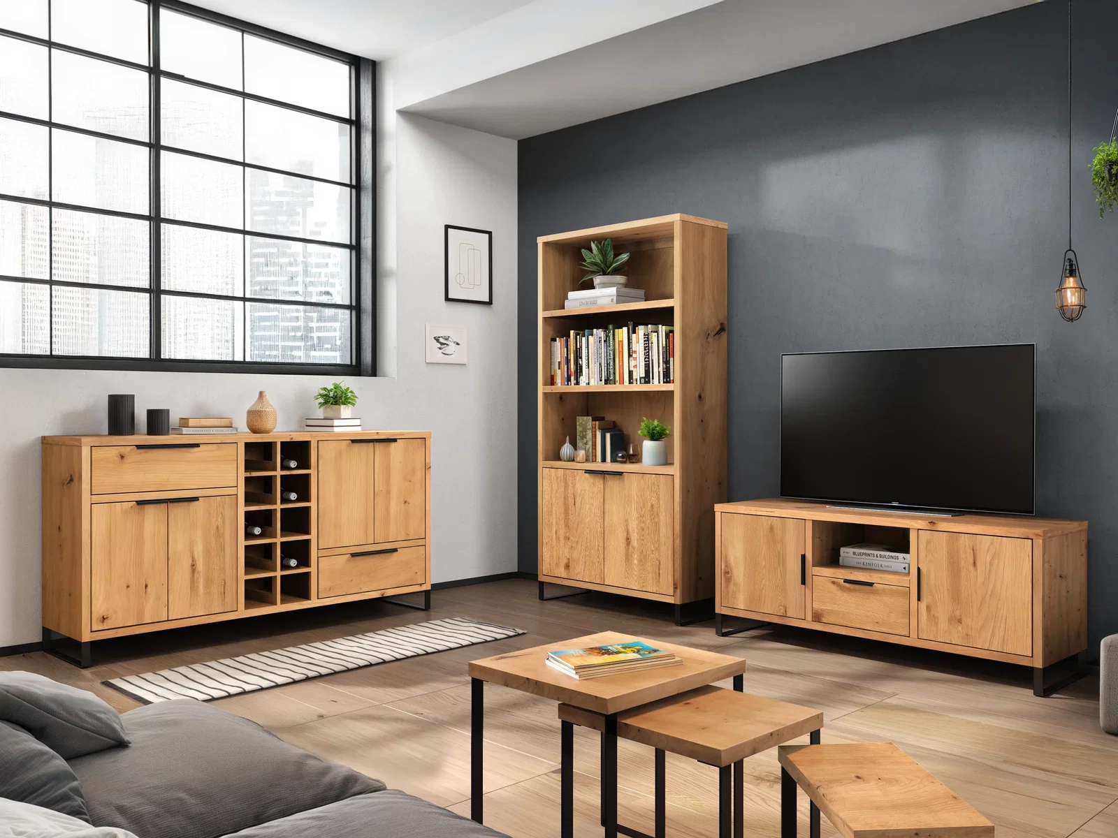 Sydney Wildeiche A2801 – Holzdekorplatte in warmem Naturton mit markanter Maserung und Knoten, rustikaler Eichen-Look für Böden und Möbel.