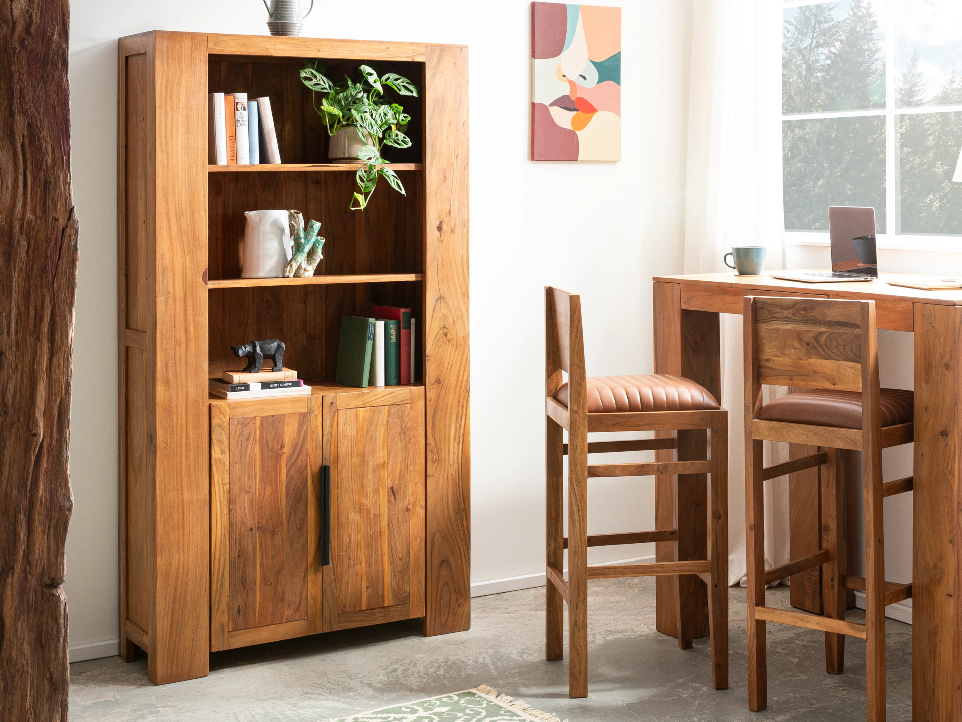 Osbon Bücherregal – freistehendes, modernes Holz-Bücherregal mit mehreren offenen Fächern, minimalistisches Design für Wohnzimmer oder Büro.