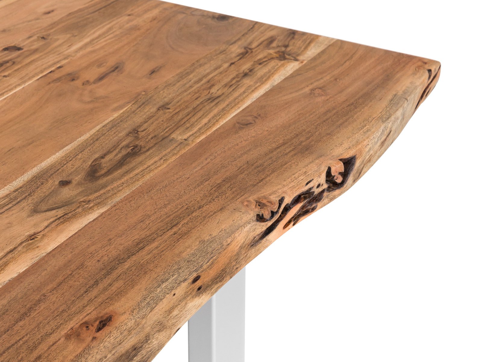 Esstisch Bullwer Akazie weiss 200x100 cm Holz - Akazie 200x75x100 Detailbild