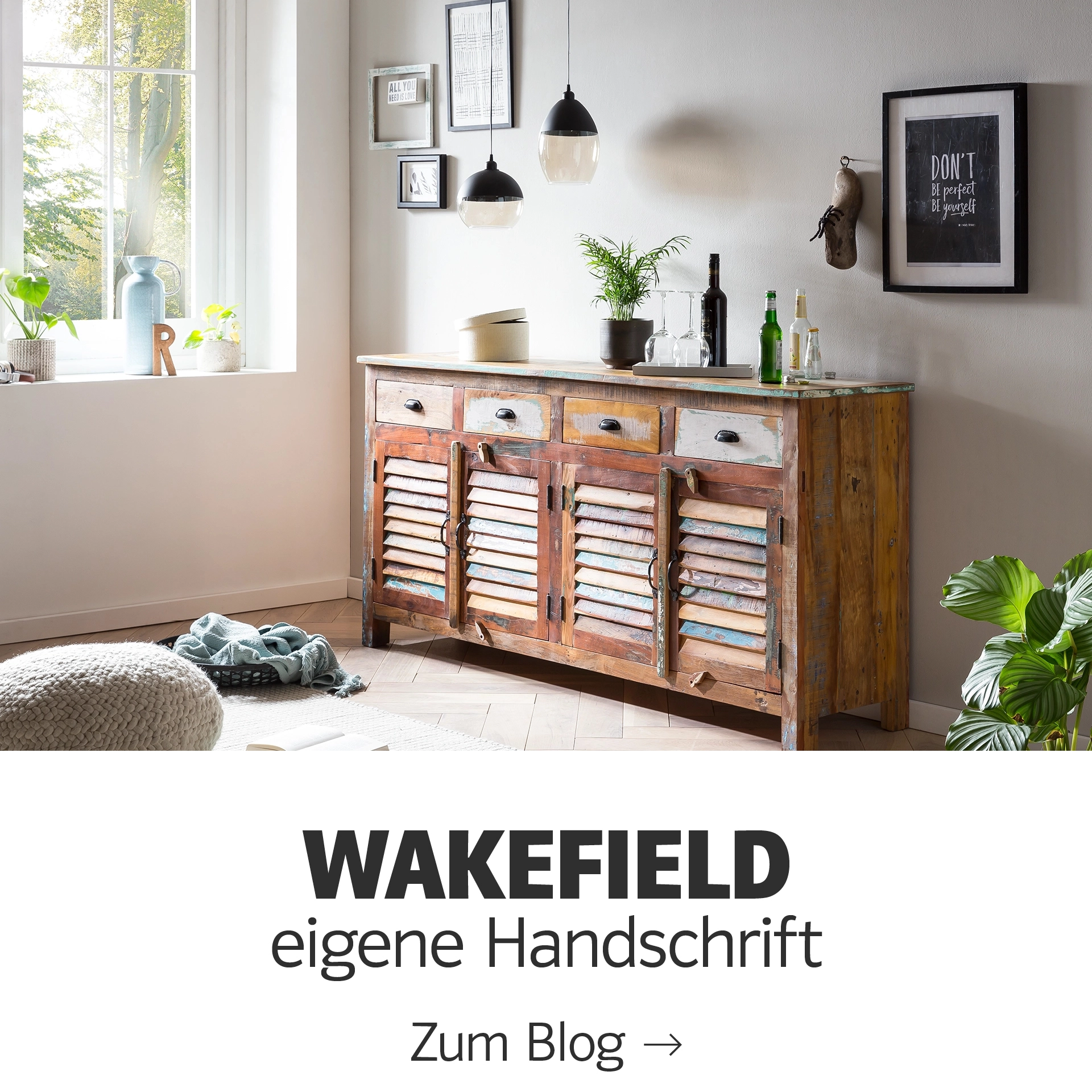 Kachelübersicht Wakefield – Raster mit Ansichten in Holzoptik, warme graubraune Laminat-/Vinyl-Farben und Struktur