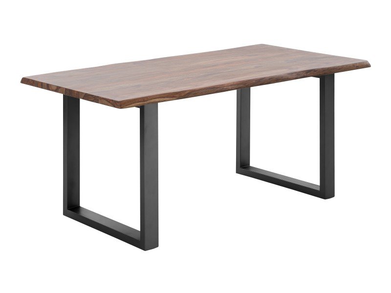 Bullwer Esstisch aus Holz in gemütlichem Esszimmer-Ambiente, warmes Holzfinish, minimalistisches Styling und natürliche, einladende Atmosphäre