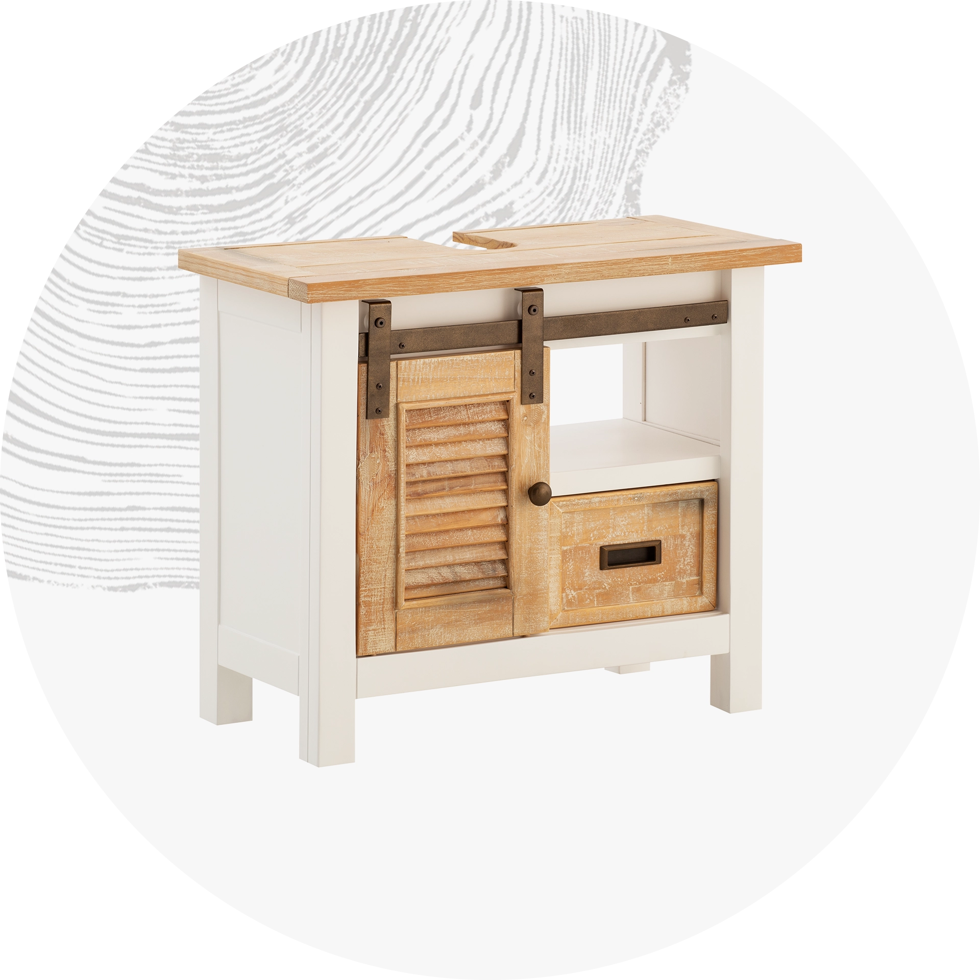 Freigestelltes Produktbild eines modernen Holzregals mit hellem Buche-Finish, klarer Maserung und minimalistischer Optik