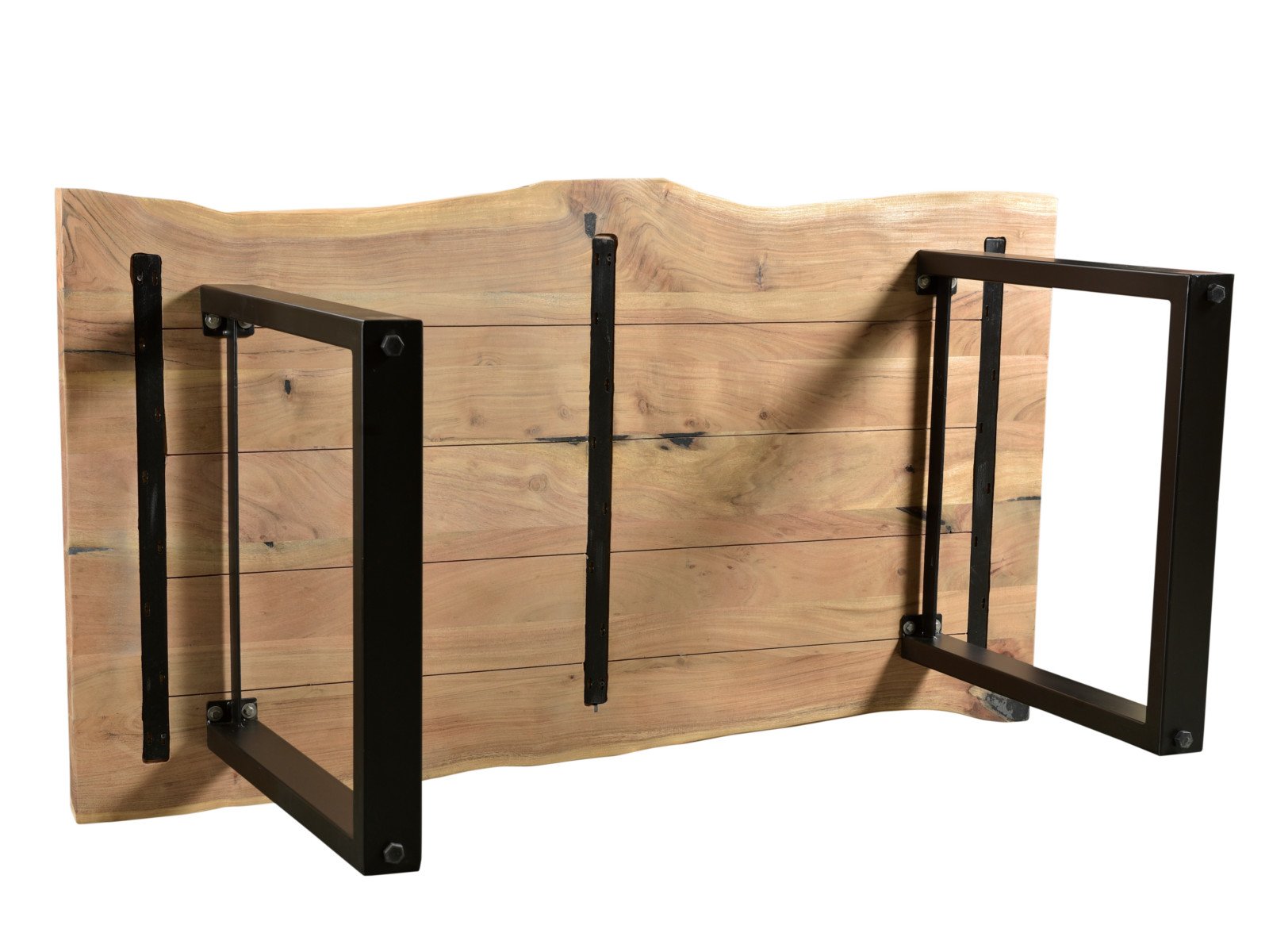 Esstisch Bullwer Akazie schwarz 200x100 cm Holz - Akazie 200x75x100