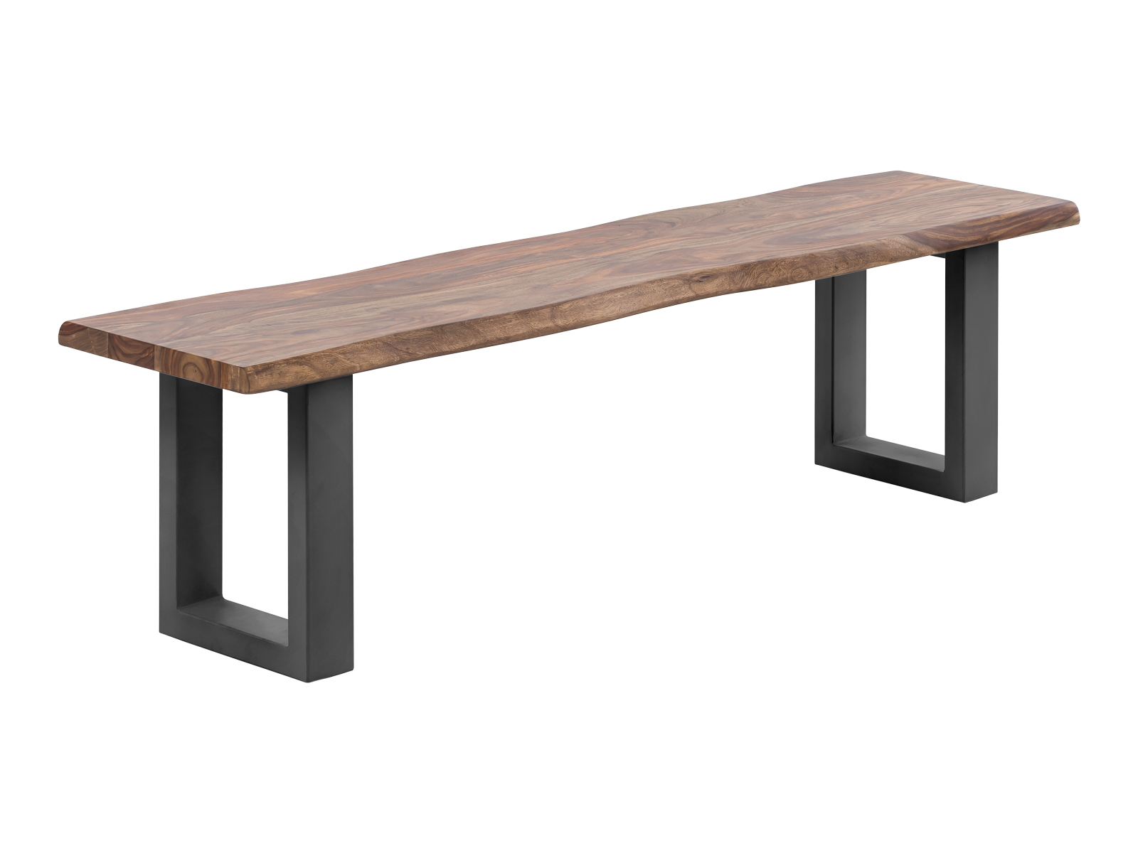 Holzbank Bullwer Palisander schwarz Holzbank Bullwer Palisander schwarz 190x40 Holz - Palisander 190x45x40 Schrägansicht