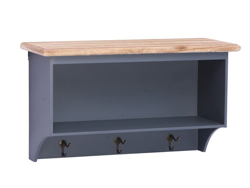 Graues Wandregal 'Kansas' im Studentenzimmer, minimalistisch mit Büchern, Pflanze und hellem, skandinavisch-modernem Design