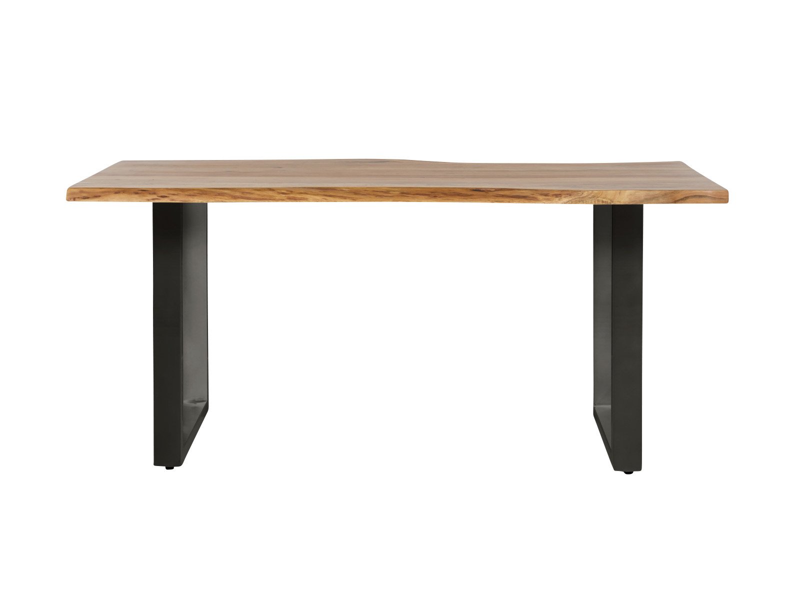 Esstisch Bullwer Akazie schwarz 200x100 cm Holz - Akazie 200x75x100 Frontansicht