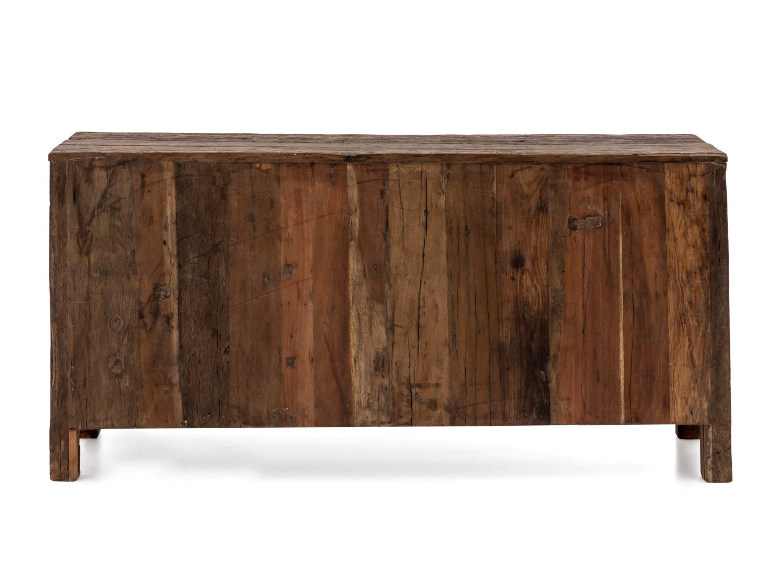 Sideboard Madurai Holz - recyceltes Altholz 150x75x40 Rückansicht