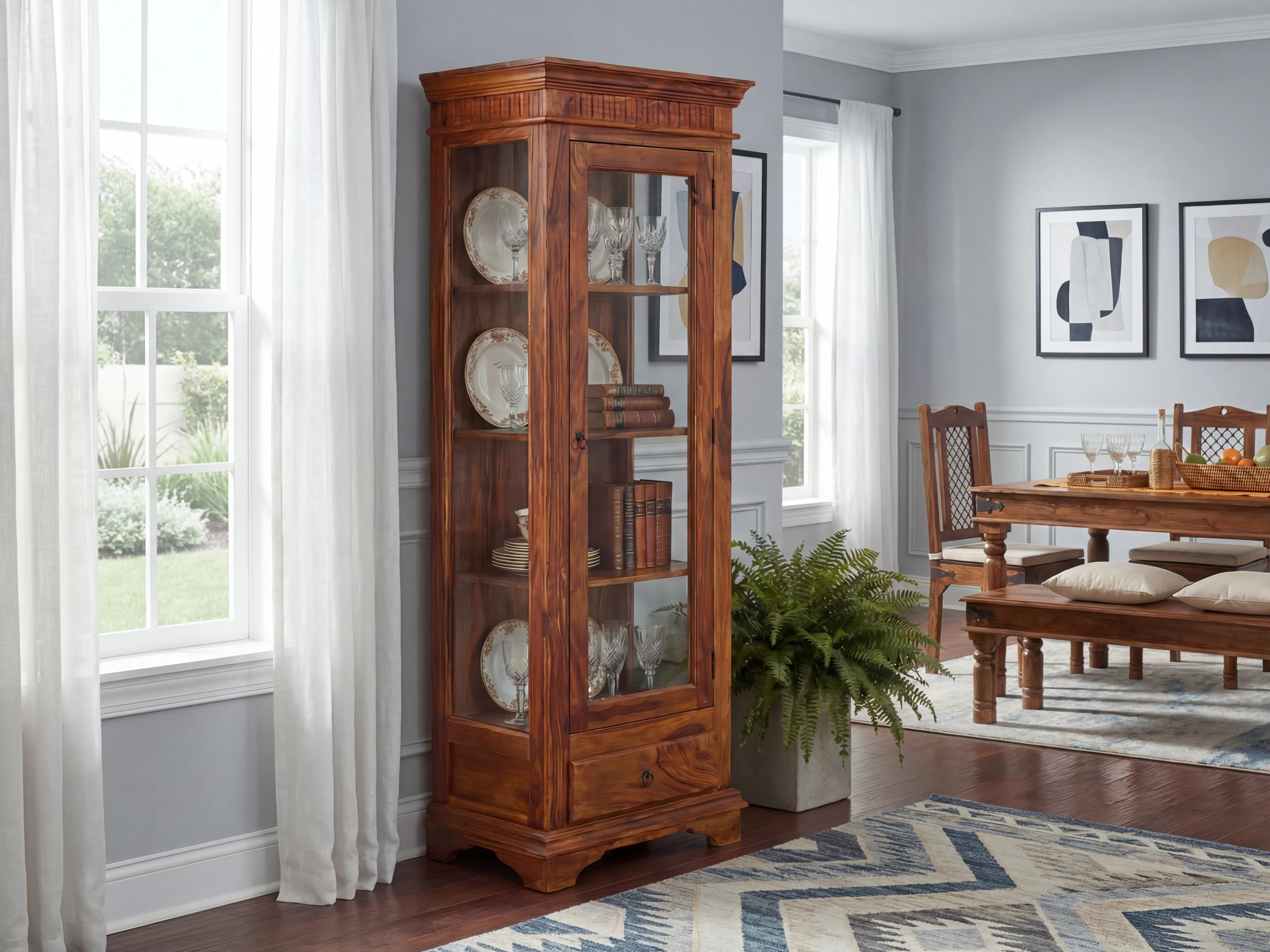 Vitrine Merlow Akazie