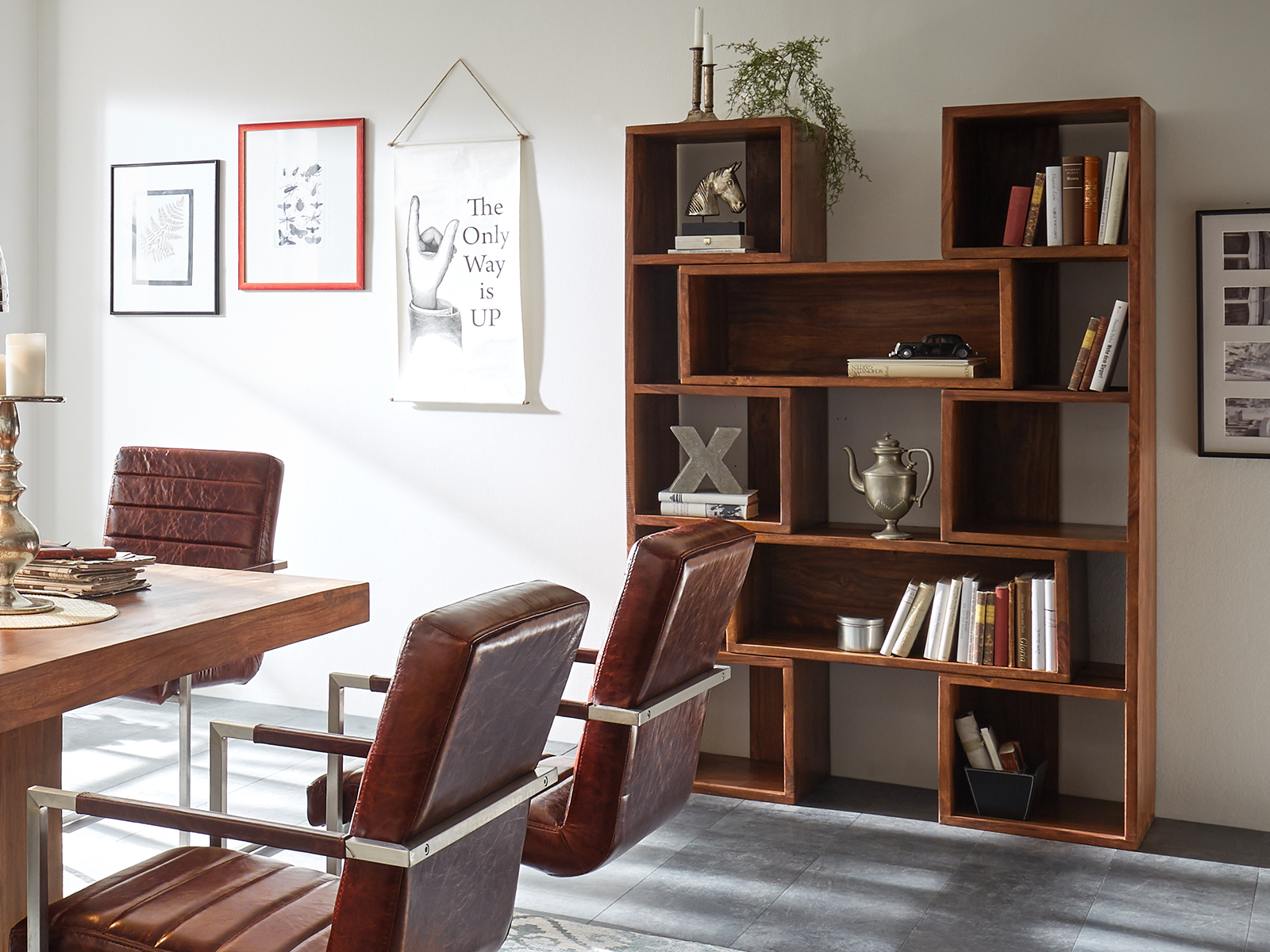 Raumteiler Regal Merlow Akazie