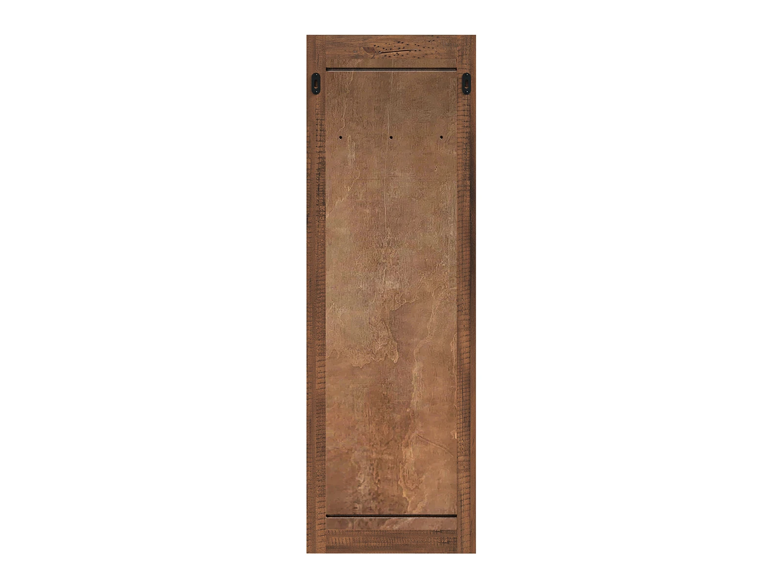 Wandgarderobe Sydney Pinie braun (lackiertes Pinienholz), Rückansicht als Freisteller mit Montageschienen, 35×107×20?cm