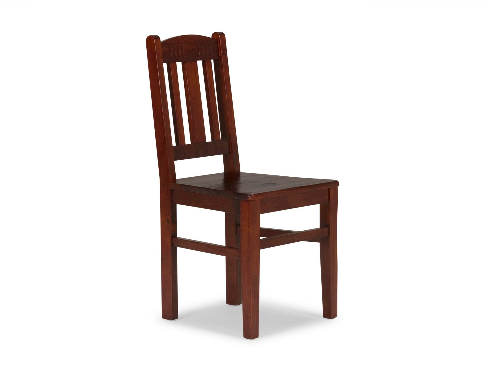 2er Set Holzstuhl Catana braun 2er Set Holzstuhl Catana braun Holz - Pinie 47x96x49 Schrägansicht