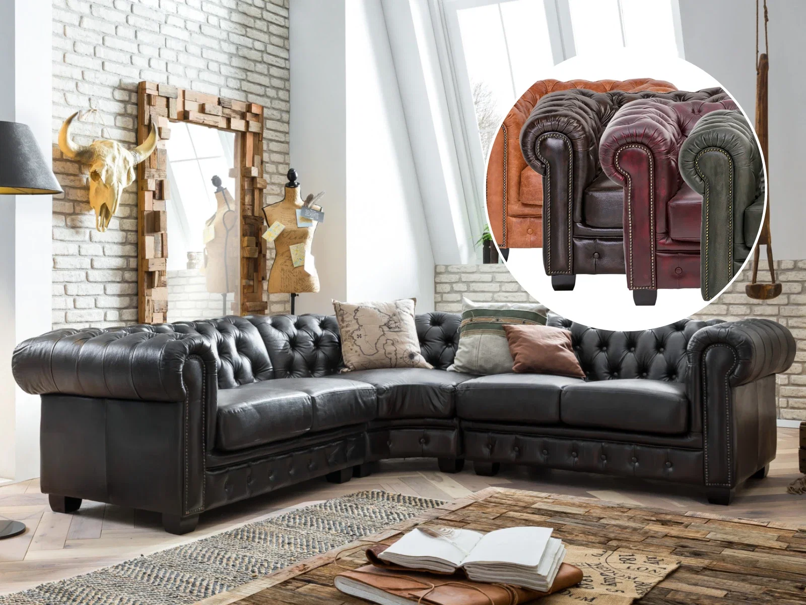 Massivholz-Esstisch mit Stühlen in hellem, modern-minimalistischem Ambiente; warme Holz- und Naturtöne für gemütliches Esszimmer