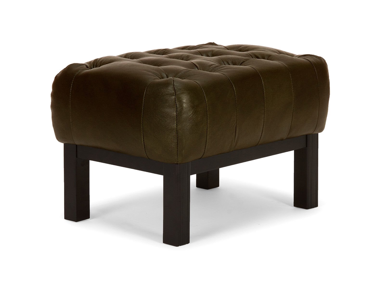 Hocker Chesterfield Kingsfield braun Hocker Chesterfield Kingsfield braun Echtleder 61x43x46 Schrägansicht