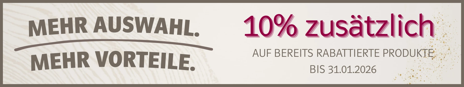 Mobiler Störer: 10% Sale – kontraststarkes, rundes Label mit klarer Schrift, aufmerksamkeitsstark auf der Produktseite.