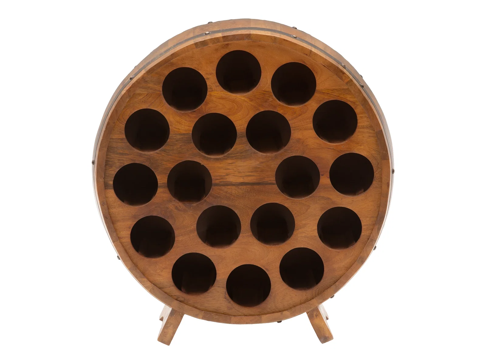 Weinregal Barrel Mangoholz - Fassdesign
