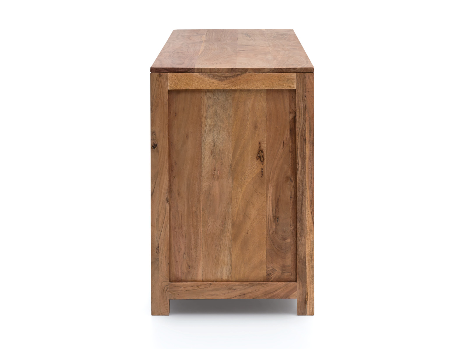 Badmöbel Set Osbon Akazie 2teilig - Metallgriffe Schwarz