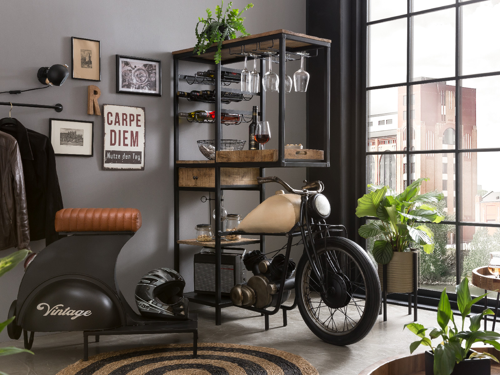 Barregal Scooter Stahlblech 155x172x40 Ambiente Barregal Scooter Stahlblech 155x172x40 Ambiente