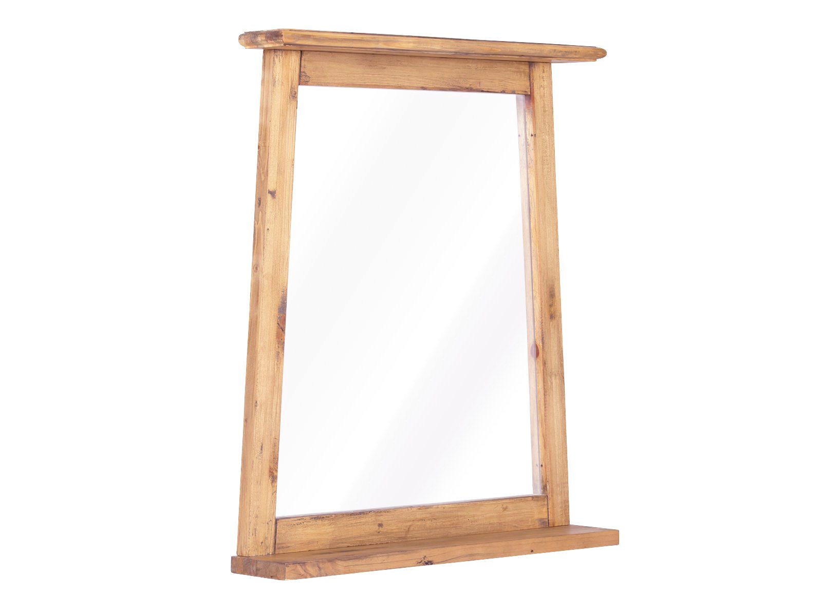 Badspiegel Rangun Badspiegel Rangun Holz - recycelte Pinie 70x77x12 Schrägansicht