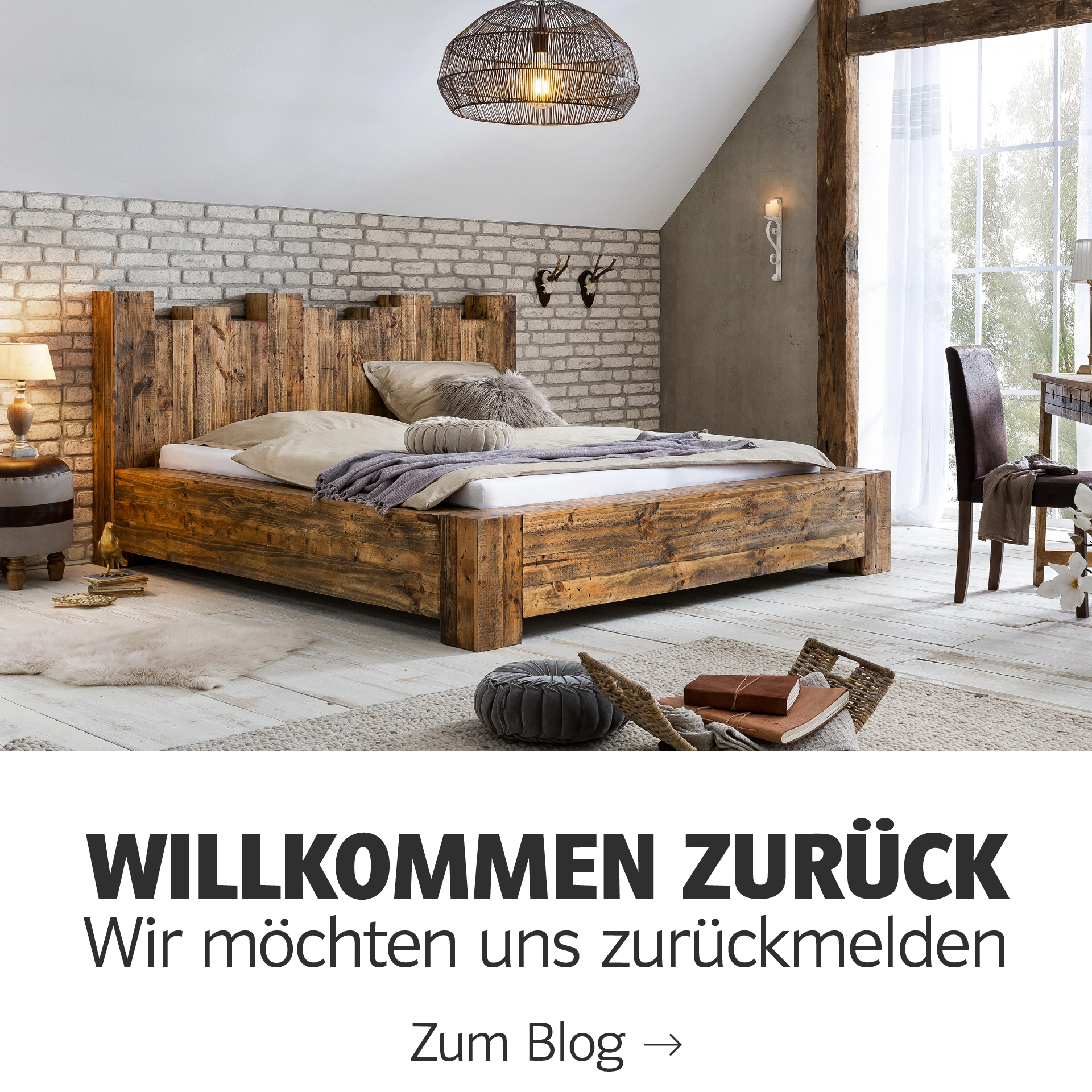 Website-Kachelübersicht mit „Willkommen zurück“-Text: gridartige Navigationselemente in modernem, warmem Design