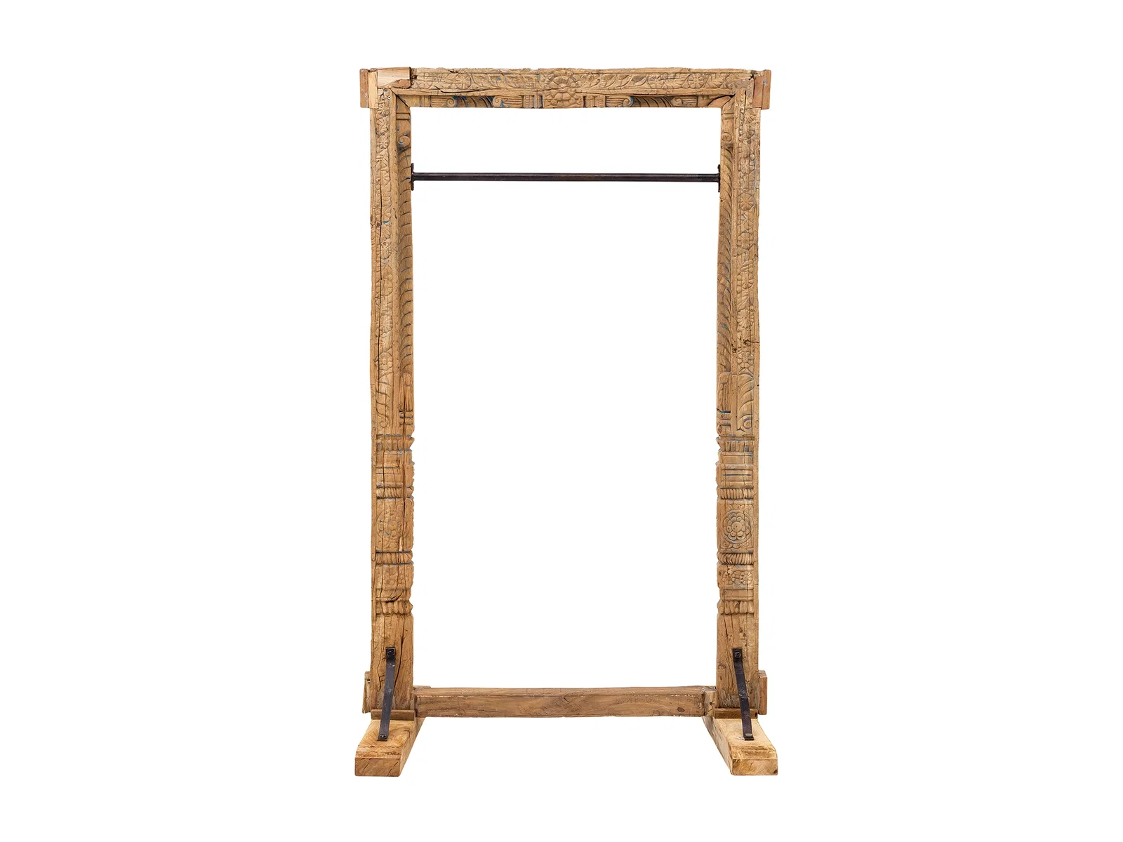 WoodKings Garderobe aus hellem Massivholz mit Ablage und Haken, modernes skandinavisches Wandgarderoben-Design