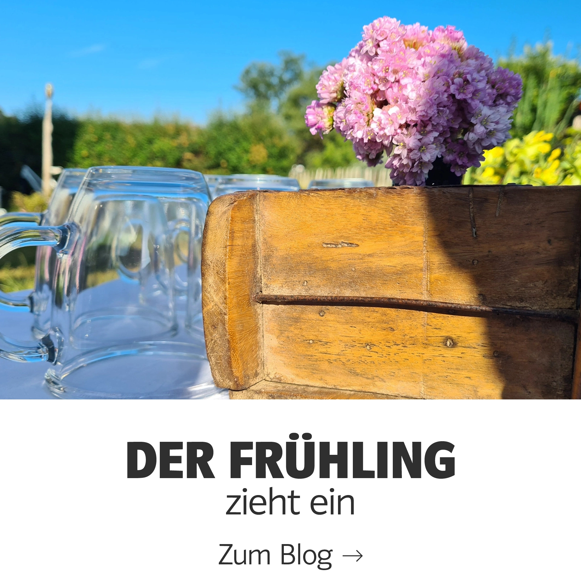 Übersicht mehrerer Kacheln der Kollektion "Der Frühling" mit bunten Frühlingsmotiven auf neutralem Hintergrund