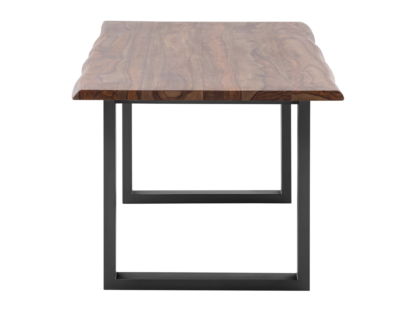 Esstisch Bullwer Palisander schwarz 200x100 cm Holz - Palisander 200x75x100 Seitenansicht