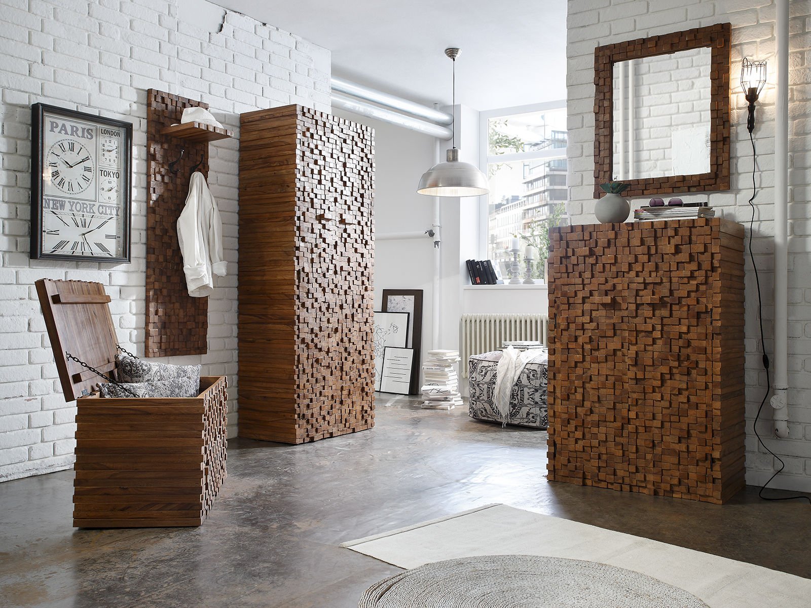Garderobe Wandpaneel Abadi – Stilvoll & praktisch