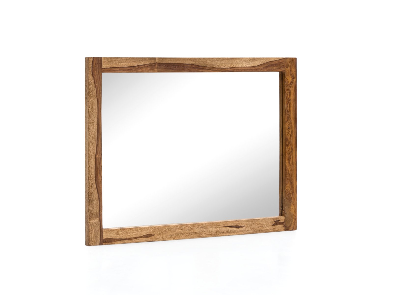 Bad Spiegel Lagos 80x60 Holz - Palisander 80x60x2 Schrägansicht